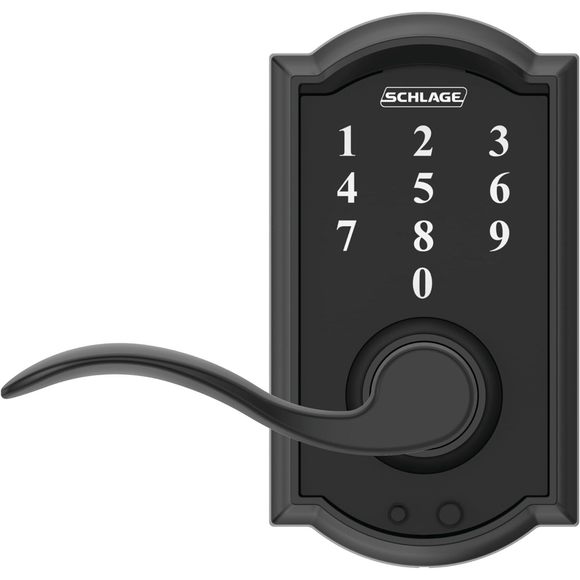 SCHLAGE Touch Camelot Lock with Accent Lever (Matte Black) FE695 CAM - Picture 5 of 5